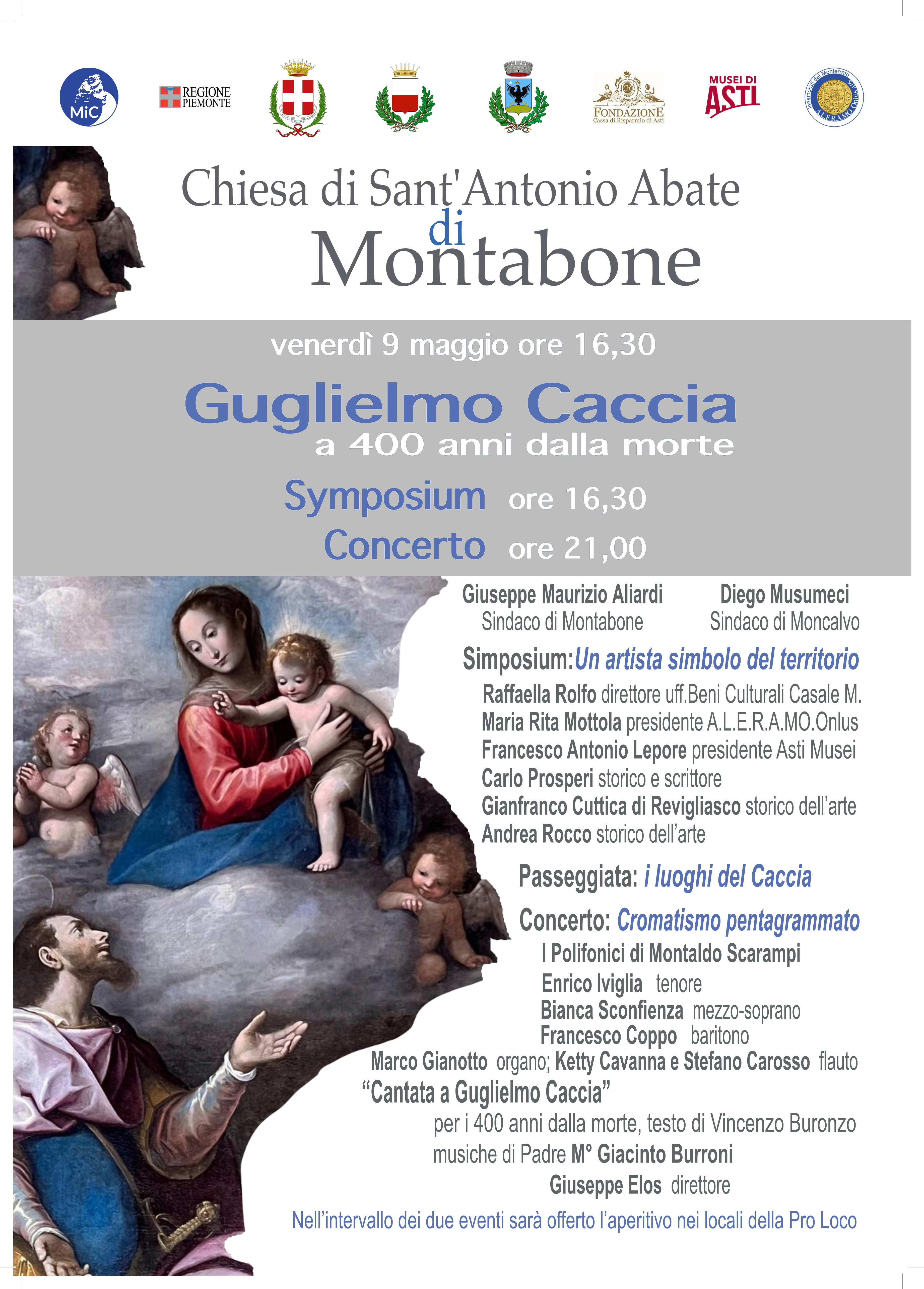 Evento culturale per i 400 anni dalla morte del grande pittore Guglielmo Caccia detto "Il Moncalvo".